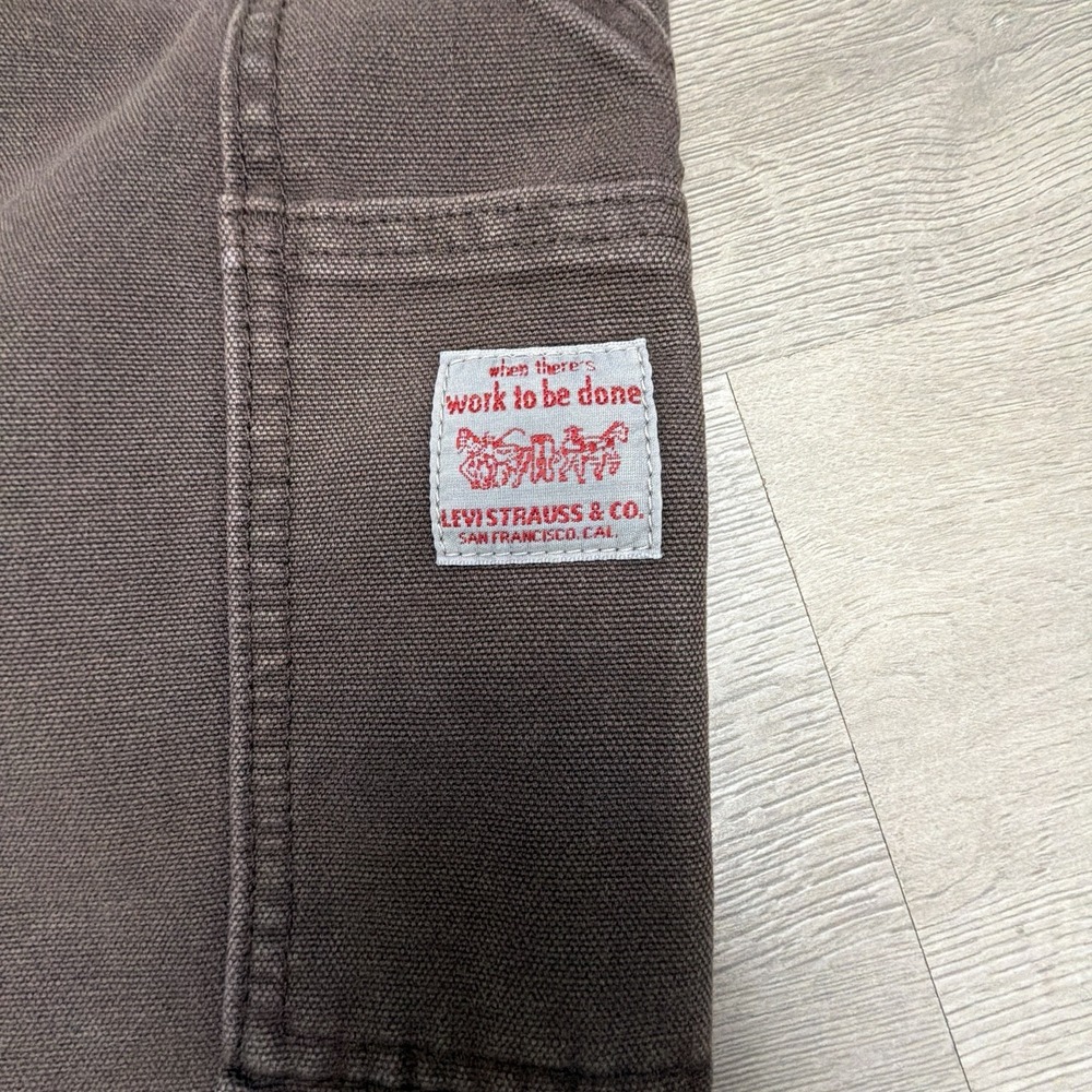Levi's 568 Loose Carpenter Jeans Men's 31x30 (Fits 32x29) Brown Workwear - Picture 5 of 13
